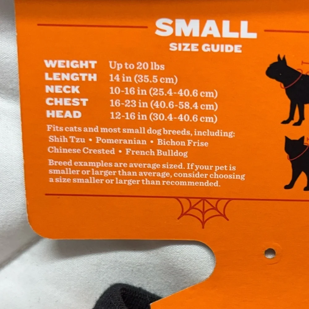 Hyde Eek! Dog Halloween Pumpkin Pet Pajamas Black and Orange size SM up to 20lbs